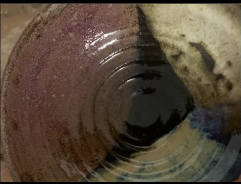 starry night with aqua and coastal, two — another bowl inside, brown-pink with a dark pool
